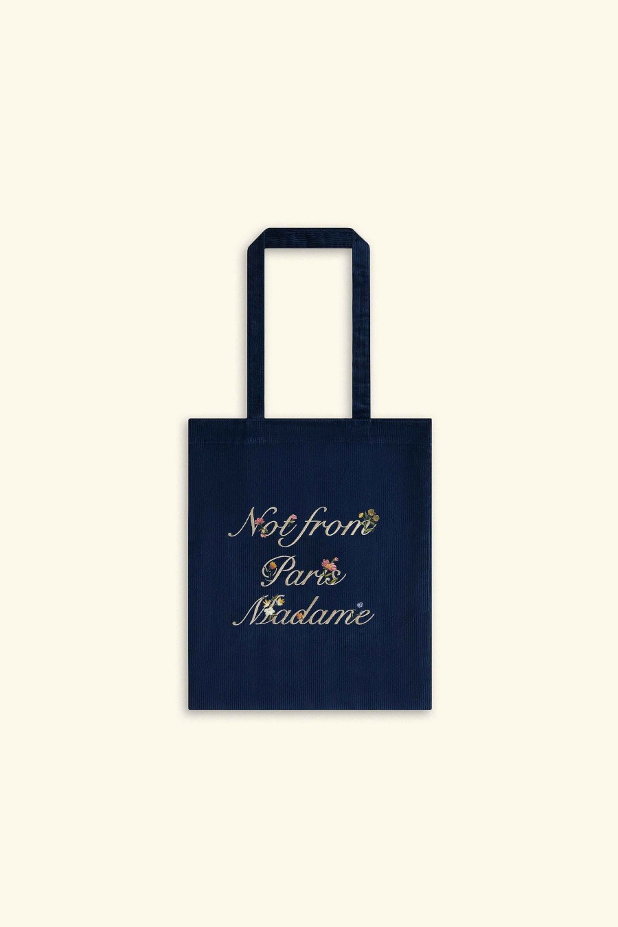 Accessoires Drole De Monsieur | Le Tote Bag Slogan A Fleurs