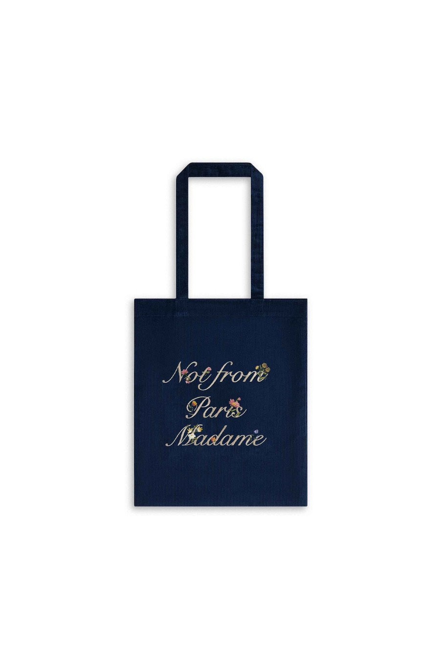 Accessoires Drole De Monsieur | Le Tote Bag Slogan A Fleurs